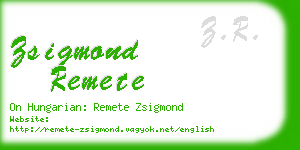 zsigmond remete business card